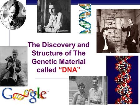 AP Biology 2006-2007 The Discovery and Structure of The Genetic Material called “DNA”