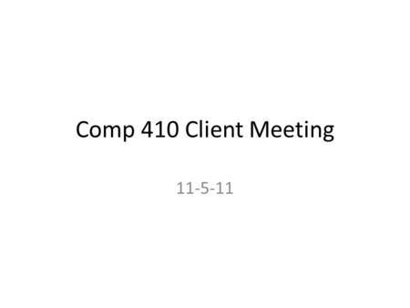 Comp 410 Client Meeting 11-5-11. Outline Revised Use Cases Design Concept Implementation on Azure Revised GUI Mockup Demo Future Meetings.