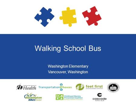 Walking School Bus Washington Elementary Vancouver, Washington.