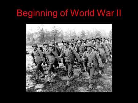 Beginning of World War II