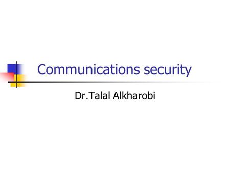 Communications security