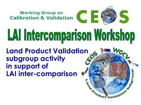 Land Product Validation subgroup activity in support of LAI inter-comparison.