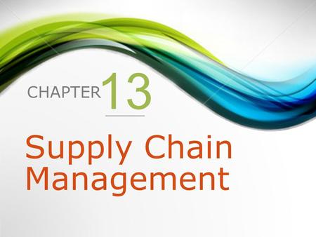 Supply Chain Management