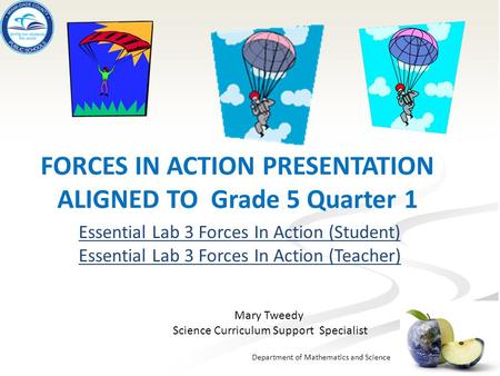 Forces In Action presentation Aligned to Grade 5 Quarter 1