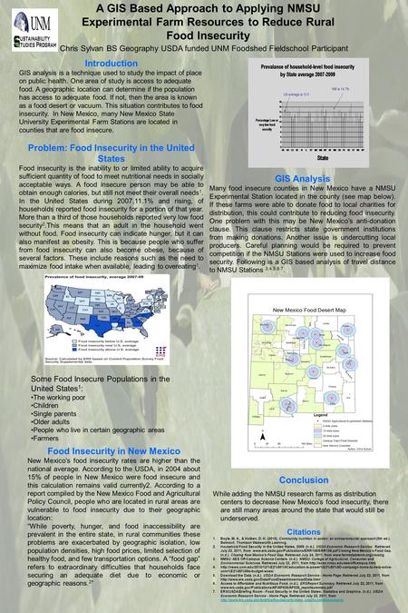 Conclusions Literature Cited Conclusion While adding the NMSU research farms as distribution centers to decrease New Mexico’s food insecurity, there are.