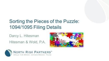 Sorting the Pieces of the Puzzle: 1094/1095 Filing Details Darcy L. Hitesman Hitesman & Wold, P.A.