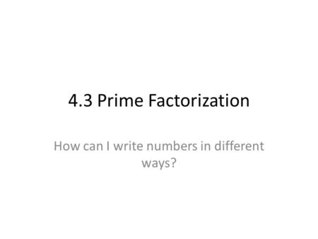 How can I write numbers in different ways?