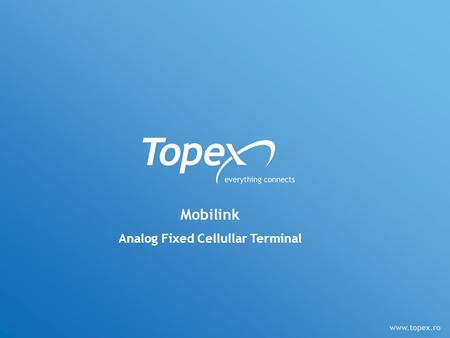 Mobilink Analog Fixed Cellullar Terminal. Features Least Cost Routing - ideal solution for reduction of costs generated by the use of PSTN lines to connect.