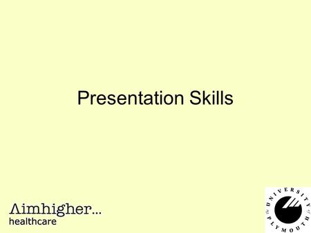 Presentation Skills.