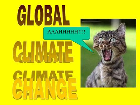 AAAHHHHH!!!!. Climate Change Climate Physical properties of the troposphere of an area based on analysis of its weather records over a long period Two.