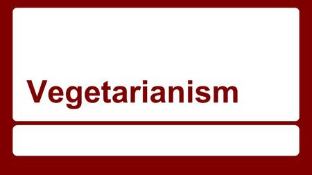 Vegetarianism. Many individuals are changing their diet in an effort to improve their health. One way that is becoming more common is the choice to eat.