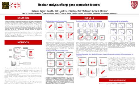 Equivalent Opposite PTPRC low  CD19 low FAM60A low  NUAK1 high XIST high  RPS4Y1 low COL3A1 high  SPARC high Boolean analysis of large gene-expression.