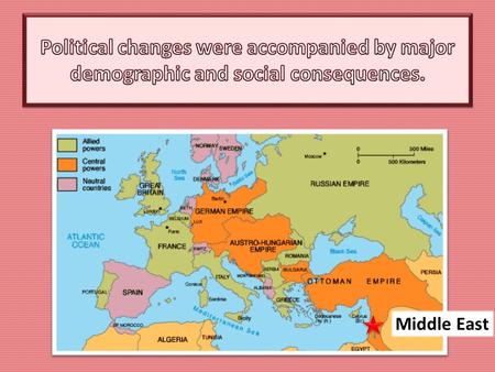 Middle East. Redrawing colonial maps led to population resettlements.