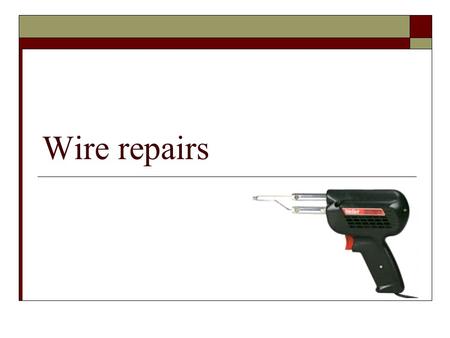 Wire repairs. Connecting Wires  Very quick but...  Will it last?  Is this a professional job?  Would you pay a technician $75 per hour for this?