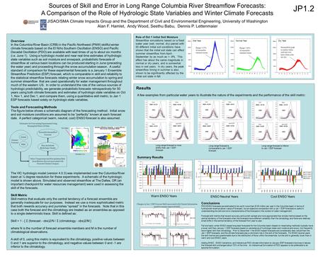 Sources of Skill and Error in Long Range Columbia River Streamflow Forecasts: A Comparison of the Role of Hydrologic State Variables and Winter Climate.