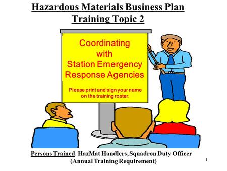 Hazardous Materials Business Plan Training Topic 2