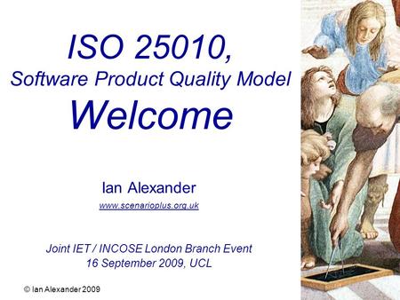 ISO 25010, Software Product Quality Model Welcome