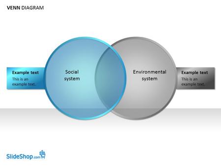 Example text This is an example text. Example text This is an example text. VENN DIAGRAM Social system Environmental system.