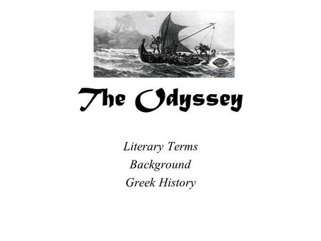 Literary Terms Background Greek History