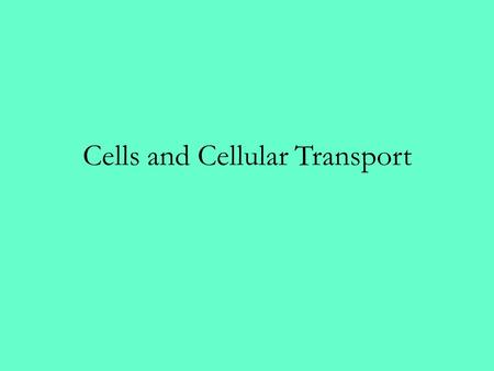 Cells and Cellular Transport. Cell History Hooke - is the scientist who 1st coined the term “cell” – in the 1660’s he observed cork from a tree stem (they.