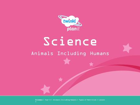 Year One Science | Year 3 | Animals Including Humans | Types of Nutrition | Lesson 1 Animals Including Humans Science.