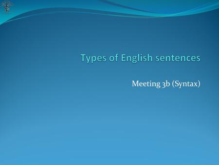 Types of English sentences