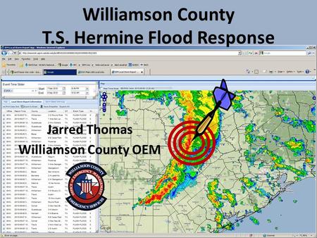 Williamson County T.S. Hermine Flood Response Jarred Thomas Williamson County OEM.