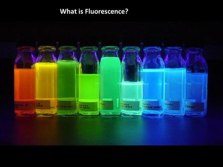 What is Fluorescence?.  A type of electronic spectroscopy, that is, it involves excitation.