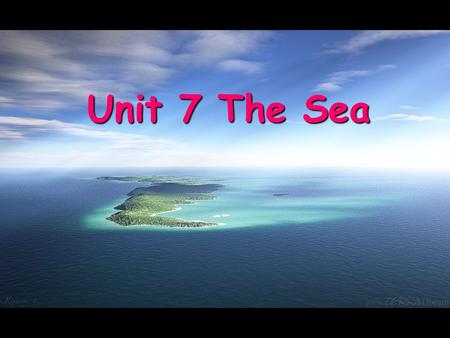 Unit 7 The Sea. Warm-up! 1. Listen. Match the four sea sounds with the photos. Listen l A storm at sea l Wind in the sails l A whale’s song l The underwater.