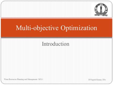 Multi-objective Optimization