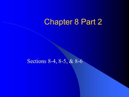 Chapter 8 Part 2 Sections 8-4, 8-5, & 8-6. Section 8-4  solve for y and graph in a calculator  rotating a point (use formulas)  find the angle of rotation.