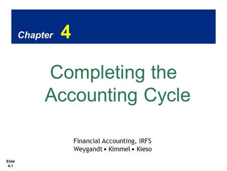 Completing the Accounting Cycle