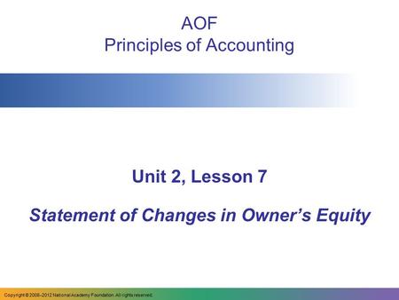 AOF Principles of Accounting