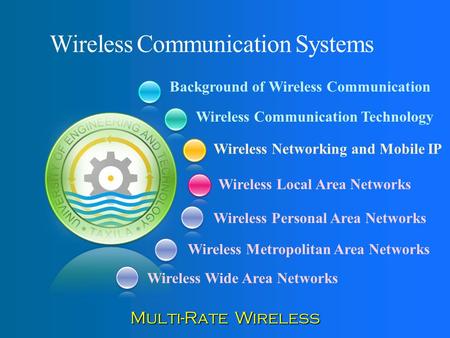 Background of Wireless Communication Wireless Communication Technology Wireless Networking and Mobile IP Wireless Local Area Networks Wireless Communication.