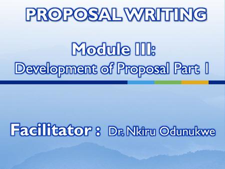  Ensure the title is in line with the requirements of the proposed funding agency if they have any specification for the titled page (some do have.