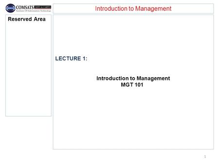 Introduction to Management