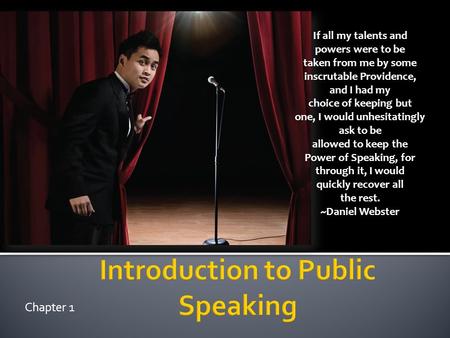 Introduction to Public Speaking