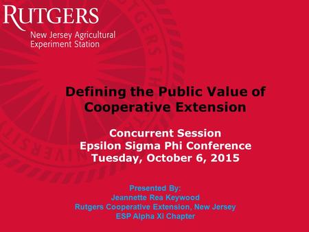 Rutgers Cooperative Extension, New Jersey