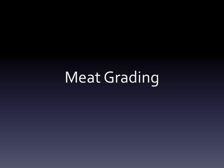 Meat Grading.