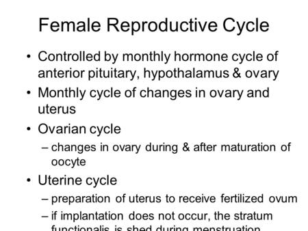 Female Reproductive Cycle