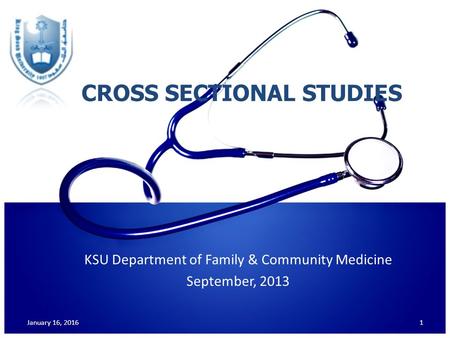 CROSS SECTIONAL STUDIES