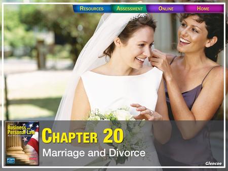 Section 20.1 Marriage Laws Section 20.1 Marriage Laws Marriage is not only a personal relationship between two people. It is also a contract.