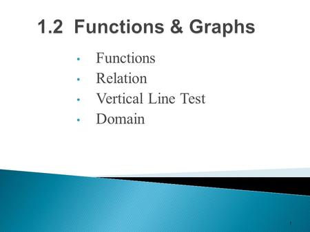 Functions Relation Vertical Line Test Domain