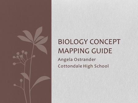 Biology Concept Mapping guide