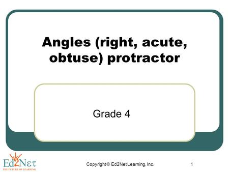 Angles (right, acute, obtuse) protractor