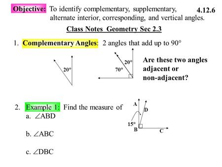 Objective: To identify complementary, supplementary,