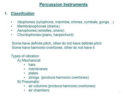 Percussion Instruments