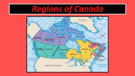 Regions of Canada.