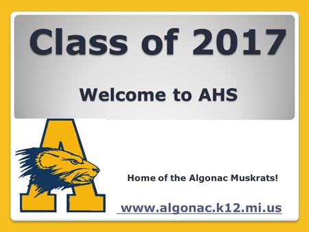 Home of the Algonac Muskrats!