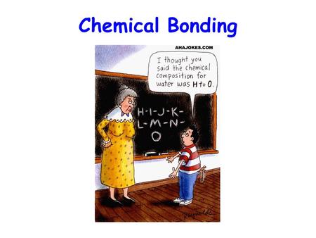 Chemical Bonding.